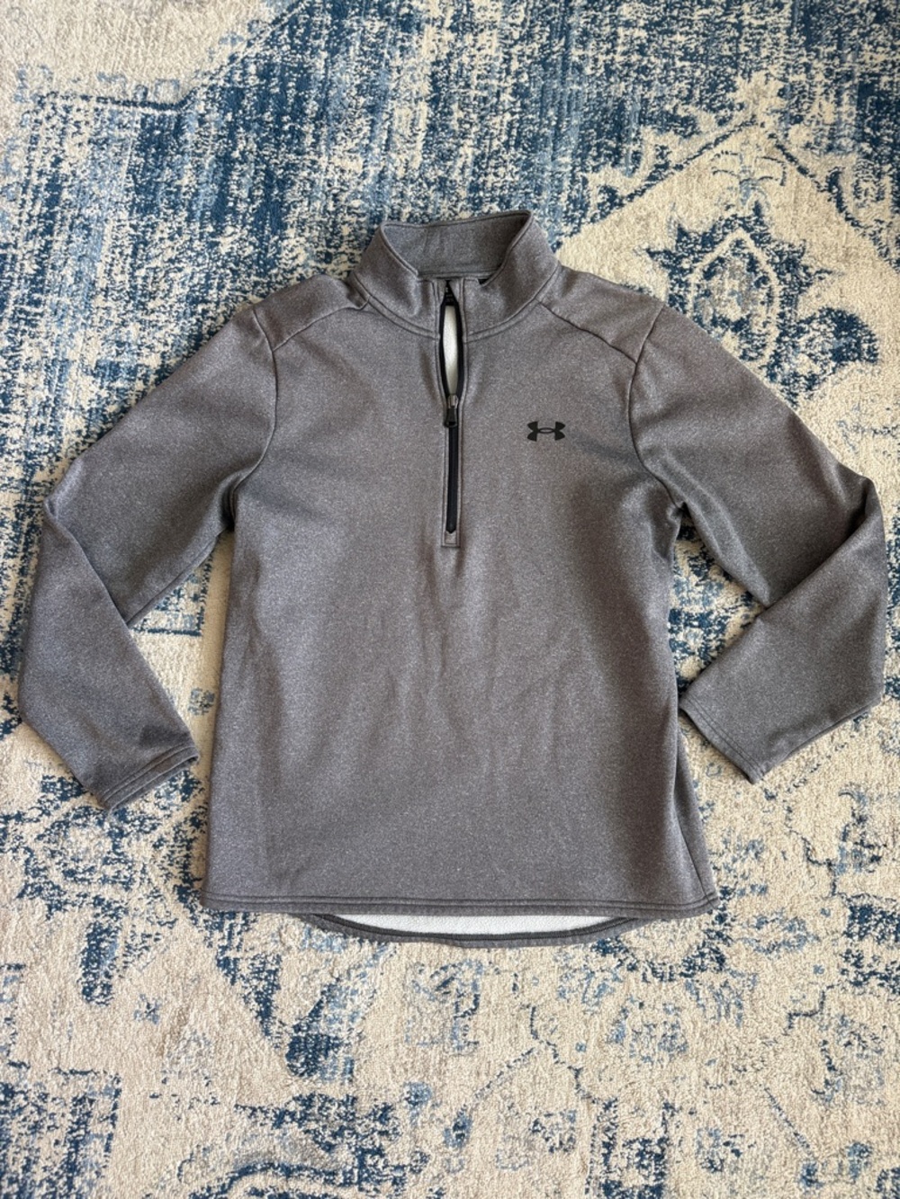 Under Armour Heather Gray Half-Zip Pullover